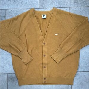 NWOT Nike Men's Tan Cardigan Sweater - Size L